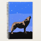 Howling Wolf in Winter - Oorspronkelijke Wilde Kun Planner (Voorkant)
