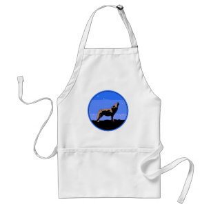 Howling Wolf in Winter - Oorspronkelijke Wilde Kun Standaard Schort