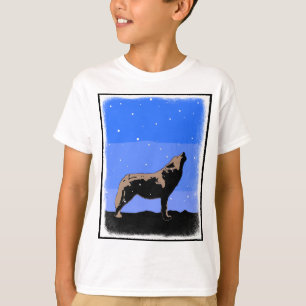 Howling Wolf in Winter - Oorspronkelijke Wilde Kun T-shirt