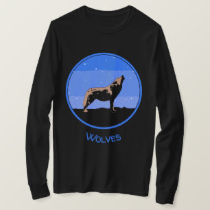 Howling Wolf in Winter - Oorspronkelijke Wilde Kun T-shirt