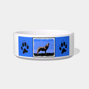 Howling Wolf in Winter - Oorspronkelijke Wilde Kun Voerbakje