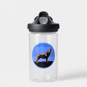 Howling Wolf in Winter - Oorspronkelijke Wilde Kun Waterfles
