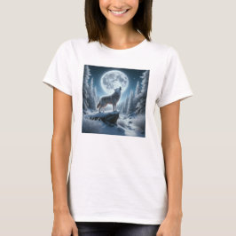 Howling Wolf In Winter T-shirt