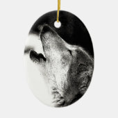 Howling Wolf Keramisch Ornament (Voorkant)