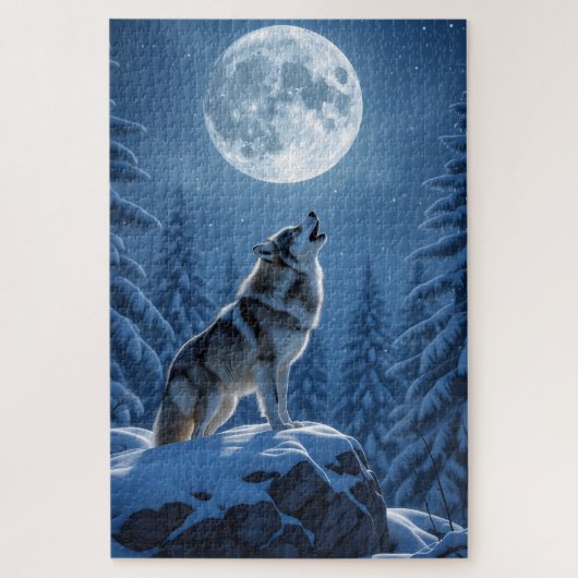 Howling Wolf Legpuzzel (Verticaal)