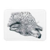 Howling Wolf Magneet (Horizontaal)