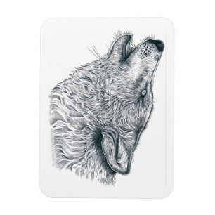 Howling Wolf Magneet