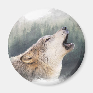 Howling Wolf Magneet