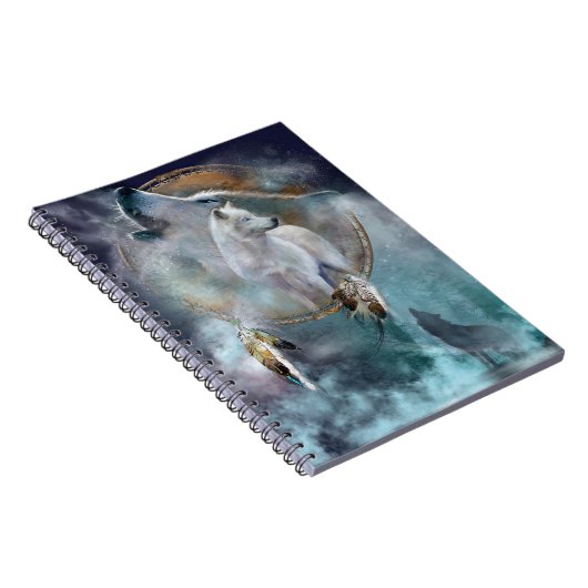 Howling Wolf met Dreamweaver Notitieboek (Rechterzijde)