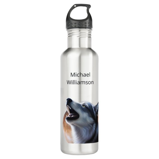 Howling Wolf Monogram Waterfles (Voorkant)