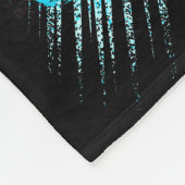 Howling Wolf Moon Pine Forest Art Fleece Deken (Hoek)