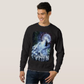 Howling Wolf Moon Wolves Winter Trui (Voorkant volledig)