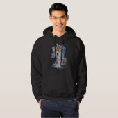Howling Wolf Mountain Moon Unisex Hoodie (Voorkant volledig)