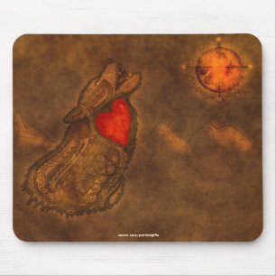 Howling Wolf Ojibwe-achtige Art Mousepad Muismat