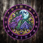 Howling Wolf onder Golden Moonlight Dartbord