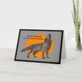Howling wolf op Ground Hog Day Kaart (Voorkant)
