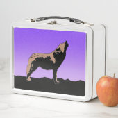 Howling Wolf op zonsondergang - Originele Wilde Ku (In situ)