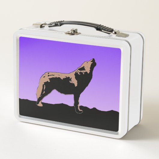 Howling Wolf op zonsondergang - Originele Wilde Ku (Voorkant)