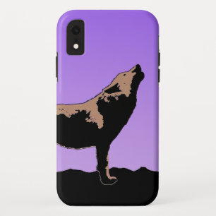 Howling Wolf op zonsondergang - Originele Wilde Ku iPhone XR Hoesje