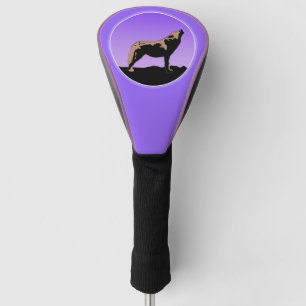 Howling Wolf op zonsondergang - Originele Wilde Ku Golfheadcover