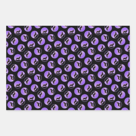 Howling Wolf op zonsondergang - Originele Wilde Ku Inpakpapier Vel (Voorkant 3)