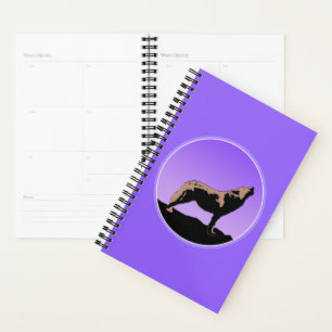 Howling Wolf op zonsondergang - Originele Wilde Ku Planner