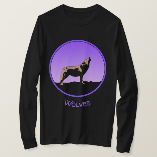 Howling Wolf op zonsondergang - Originele Wilde Ku T-shirt (Design voorkant)
