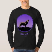 Howling Wolf op zonsondergang - Originele Wilde Ku T-shirt (Voorkant)