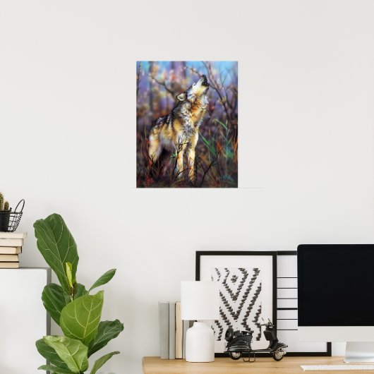 Howling Wolf Poster (Thuiskantoor)