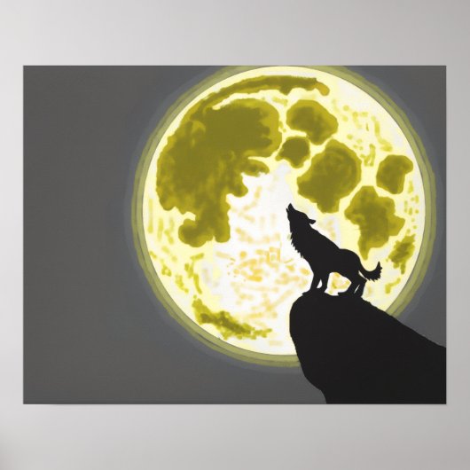 howling wolf poster (Voorkant)