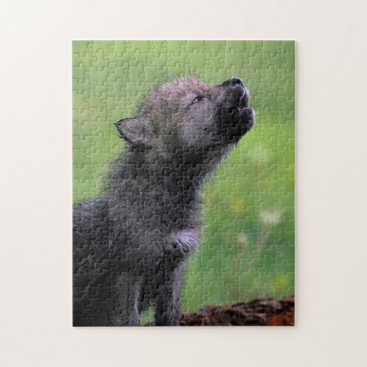 Howling Wolf Pup Legpuzzel (Verticaal)
