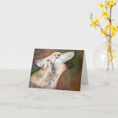 Howling Wolf Pup Note Kaart (Gele Bloem)