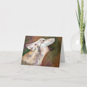 Howling Wolf Pup Note Kaart