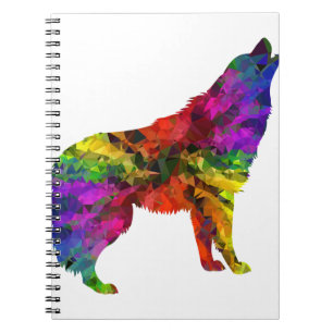 howling wolf rainbow notitieboek