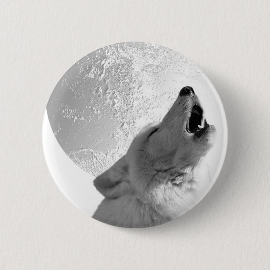 Howling Wolf Ronde Button 5,7 Cm (Voorkant)