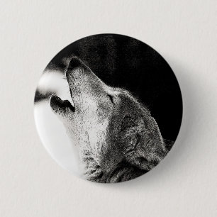 Howling Wolf Ronde Button 5,7 Cm