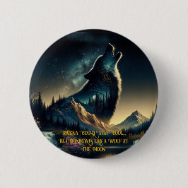 Howling Wolf Ronde Button 5,7 Cm