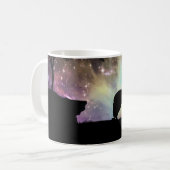 Howling Wolf Silhouette Coffee Mug (Devant gauche)