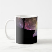 Howling Wolf Silhouette Coffee Mug (Gauche)