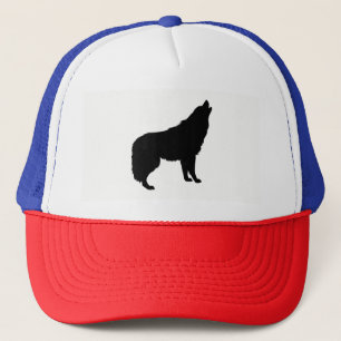 Howling Wolf Silhouette Trucker Pet