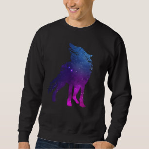 Howling Wolf Silhouette Wolves Forest Animal Trui