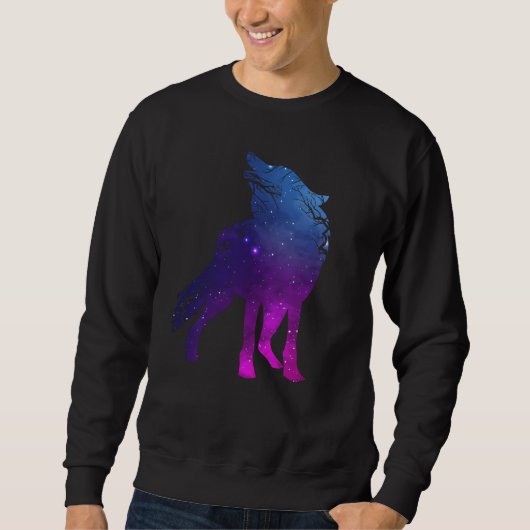 Howling Wolf Silhouette Wolves Forest Animal Trui (Voorkant)