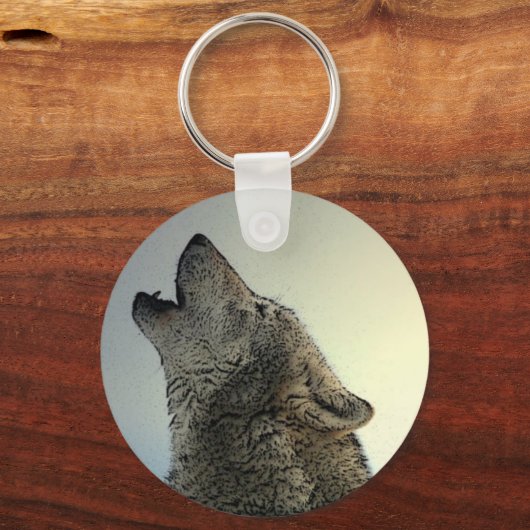 Howling Wolf Sleutelhanger (Voorkant)