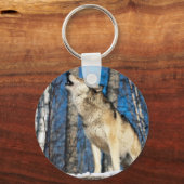 Howling Wolf Sleutelhanger (Voorkant)