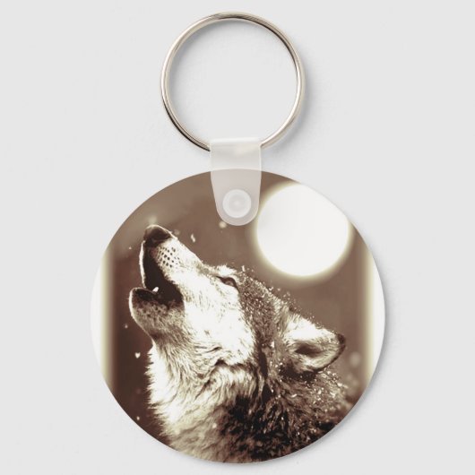 Howling Wolf Sleutelhanger (Voorkant)