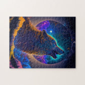 Howling Wolf Surreal Fantasy Legpuzzel (Horizontaal)