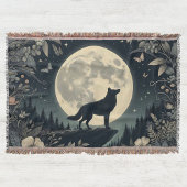 Howling Wolf Tassel Gooi Deken