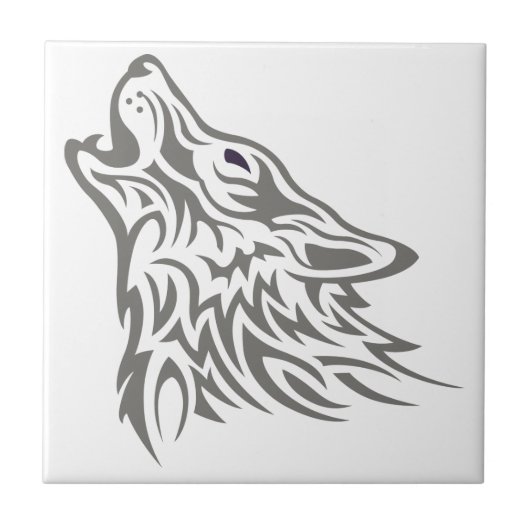Howling Wolf Tegeltje (Voorkant)
