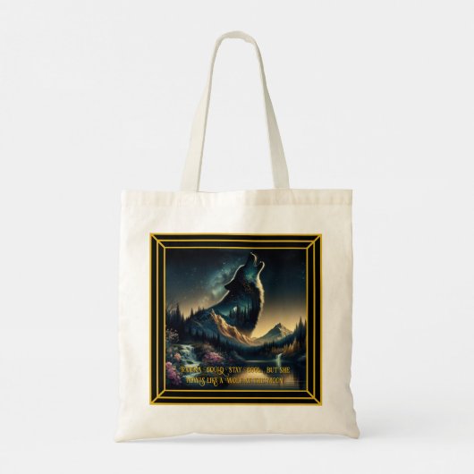 Howling Wolf Tote Bag (Achterkant)