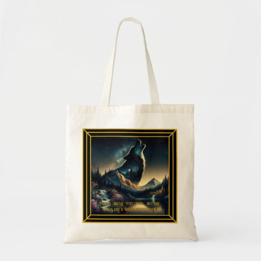 Howling Wolf Tote Bag (Voorkant)